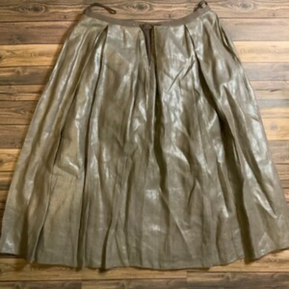 Barneys New York Dresses & Skirts - Barney’s NewYork Brown Linen Skirt Size-6